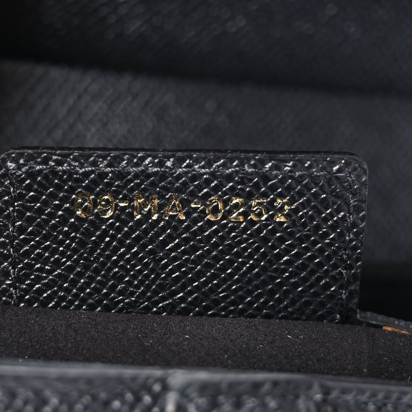 Christian Dior Grained Calfskin Saddle Bag Black