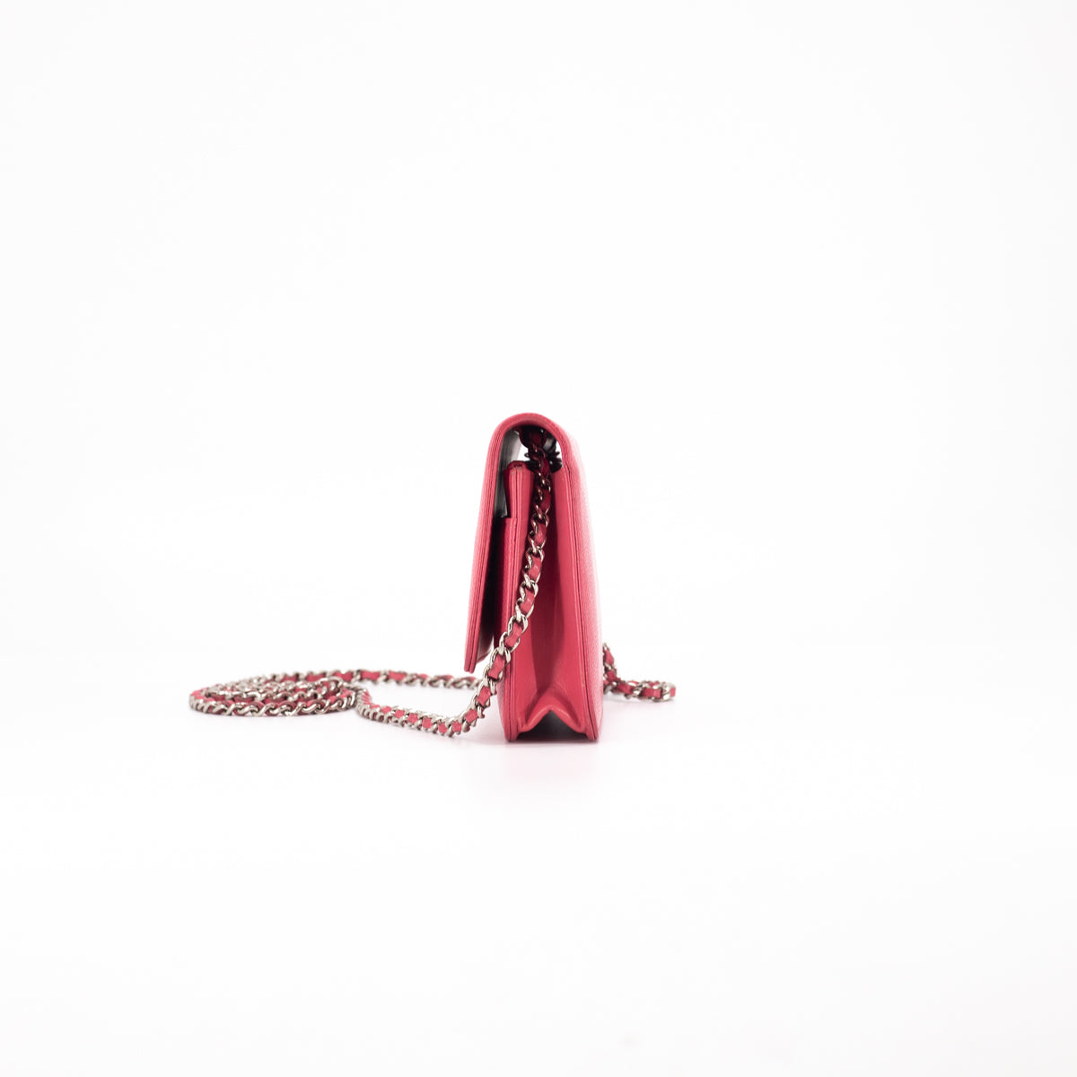 Chanel Caviar Coco Wallet On Chain Pink