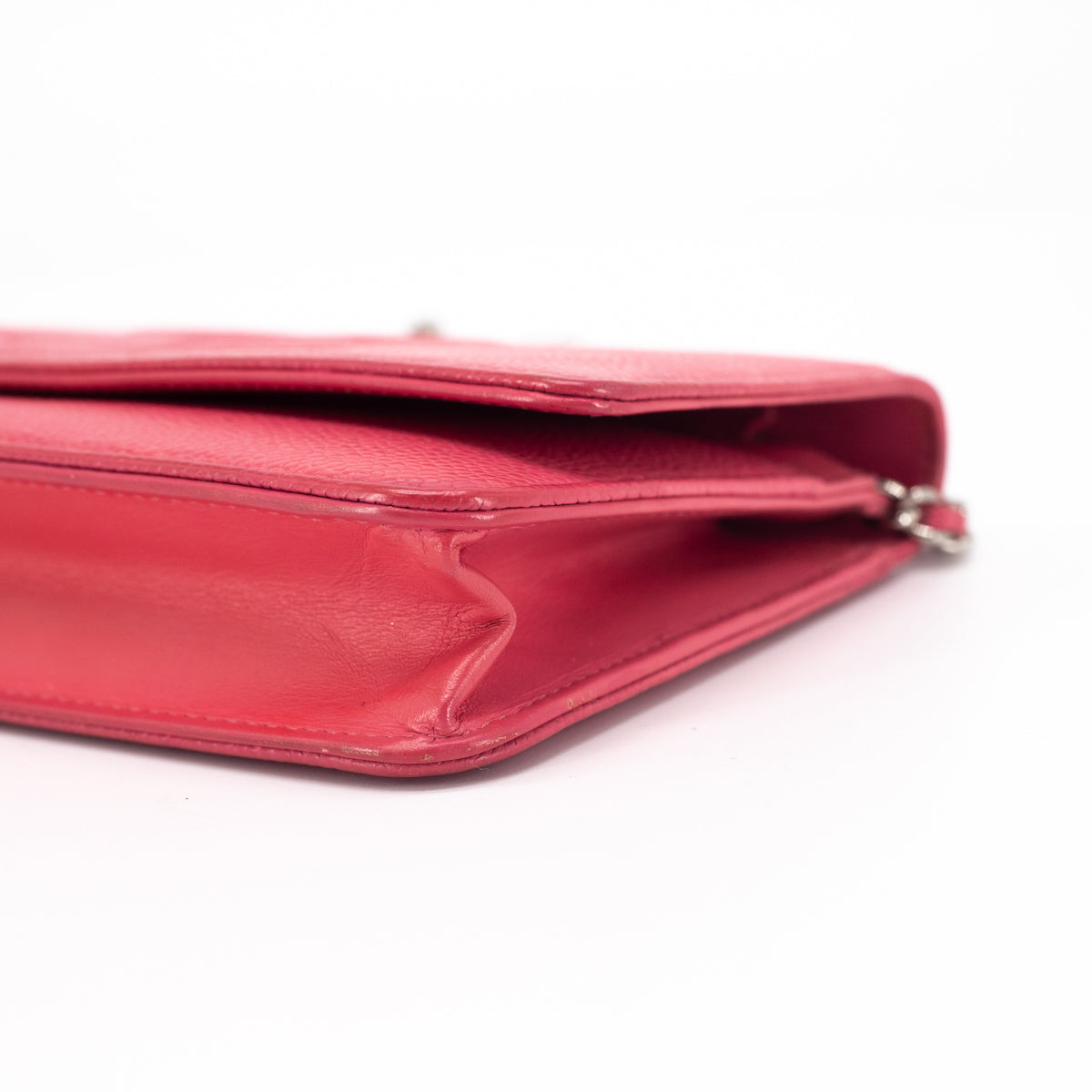 Chanel Caviar Coco Wallet On Chain Pink