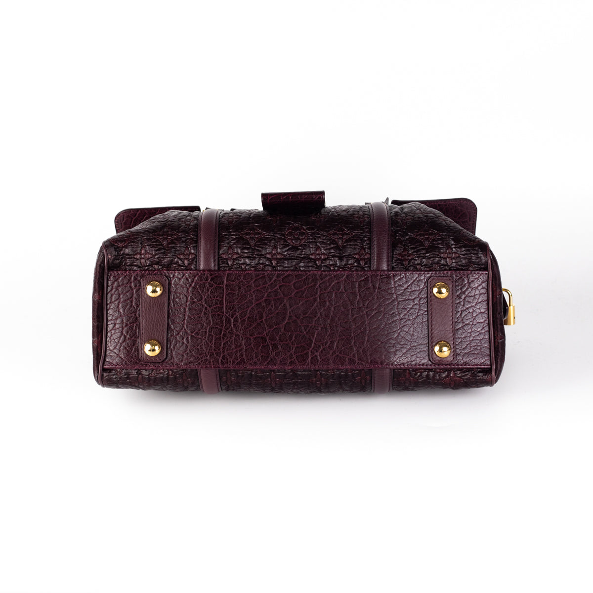 Louis Vuitton Seasonal Tubular Bag Burgundy Croc Embossed