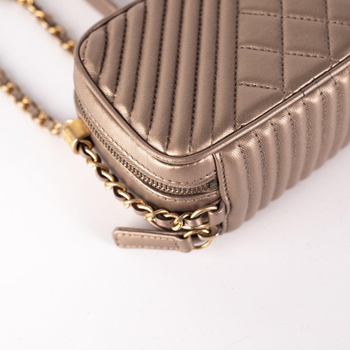 Chanel Calfskin Crossbody Bag Nude