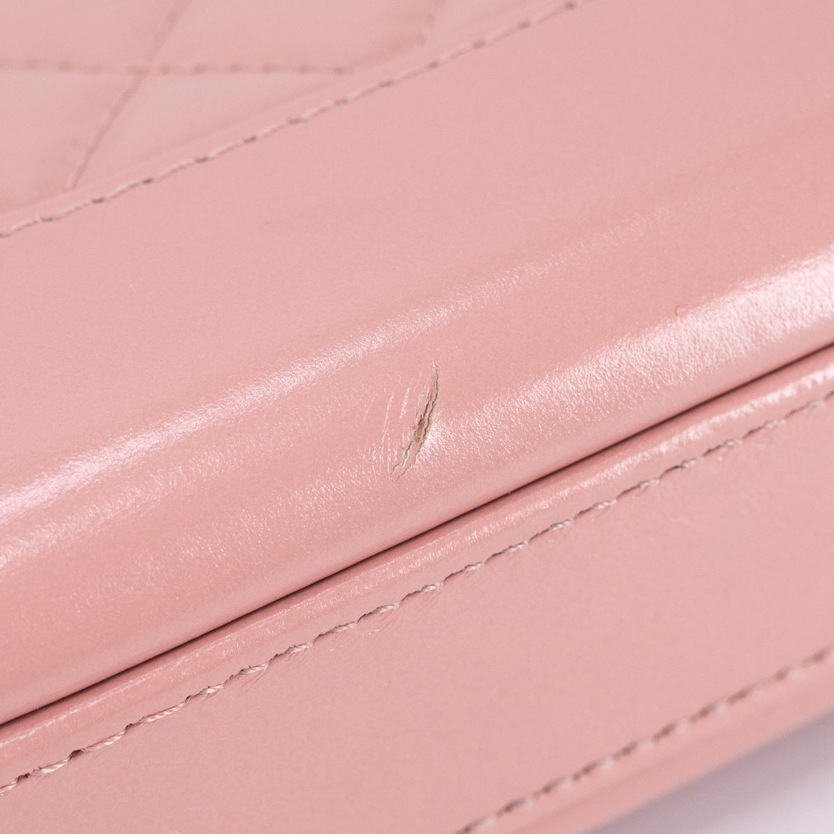 Chanel Quilted Calfskin Gabrielle Clutch On Chain Light Pink
