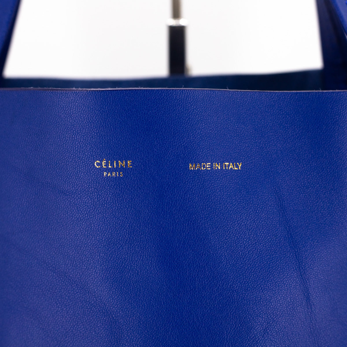Luxury CELINE Shoppers Tote Two Toned Blue/Grey