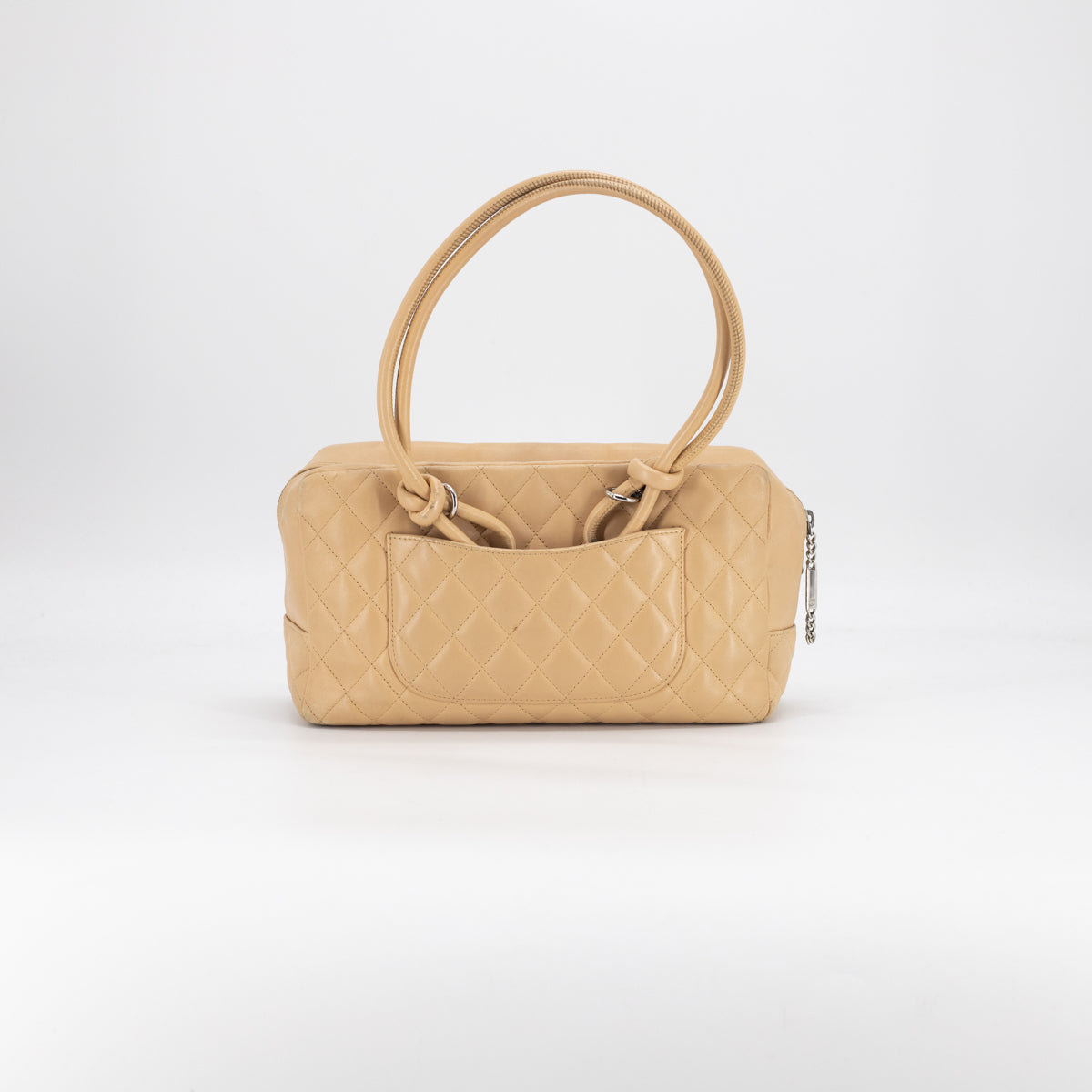 Chanel Quilted Calfskin Top handle Bag Beige