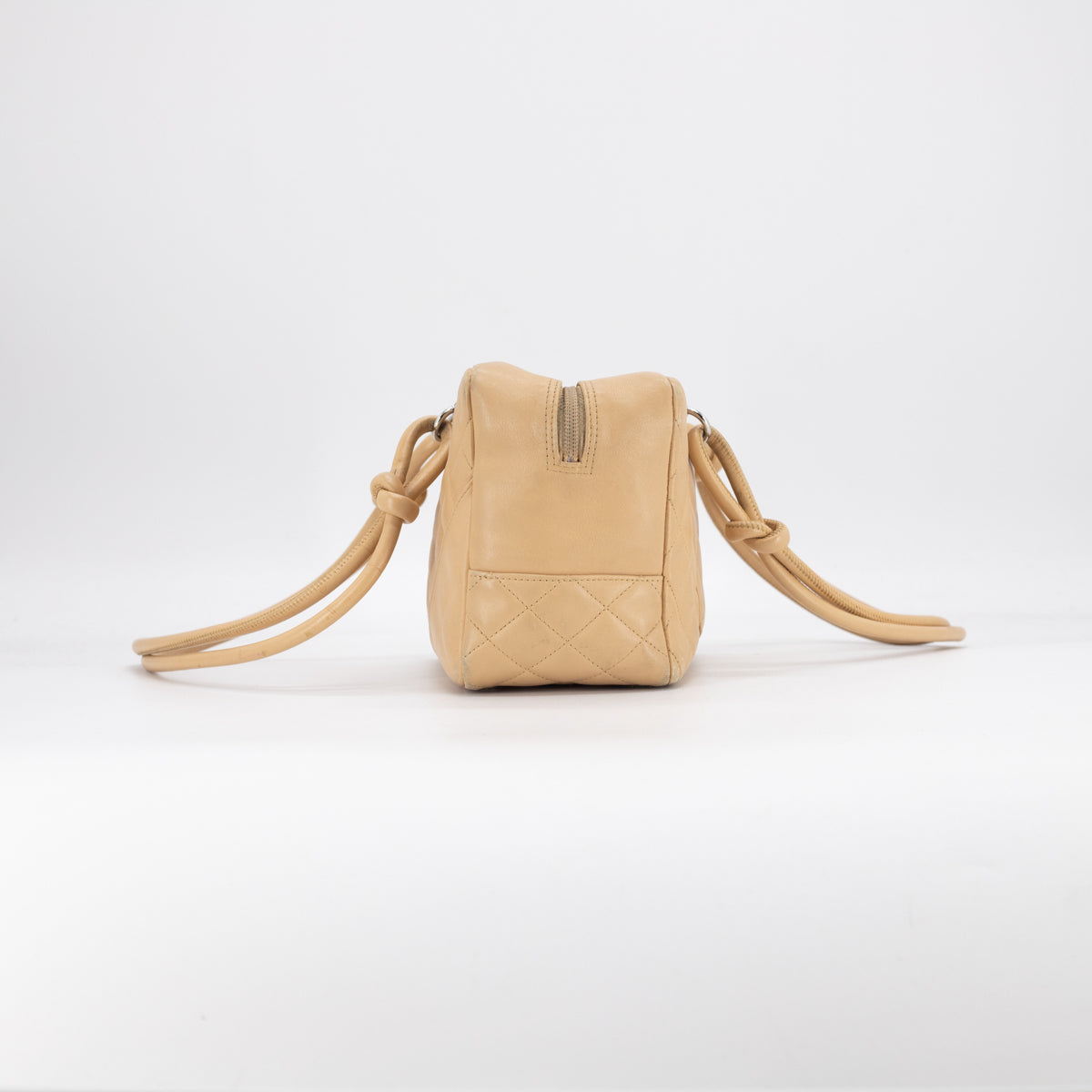Chanel Quilted Calfskin Top handle Bag Beige