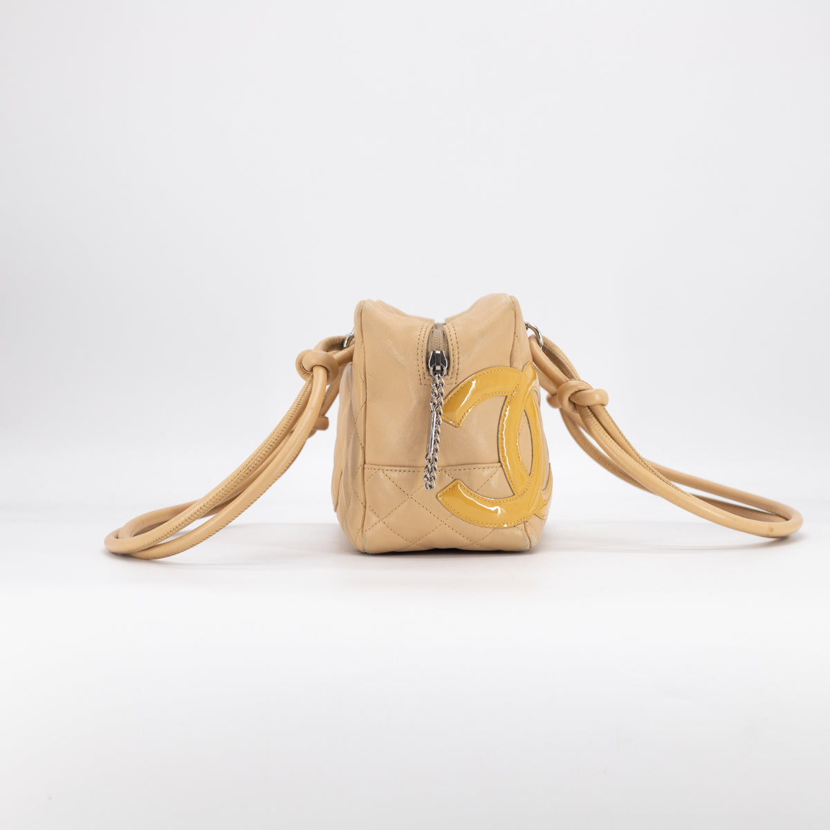 Chanel Quilted Calfskin Top handle Bag Beige