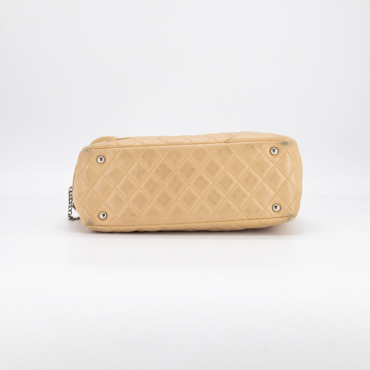 Chanel Quilted Calfskin Top handle Bag Beige