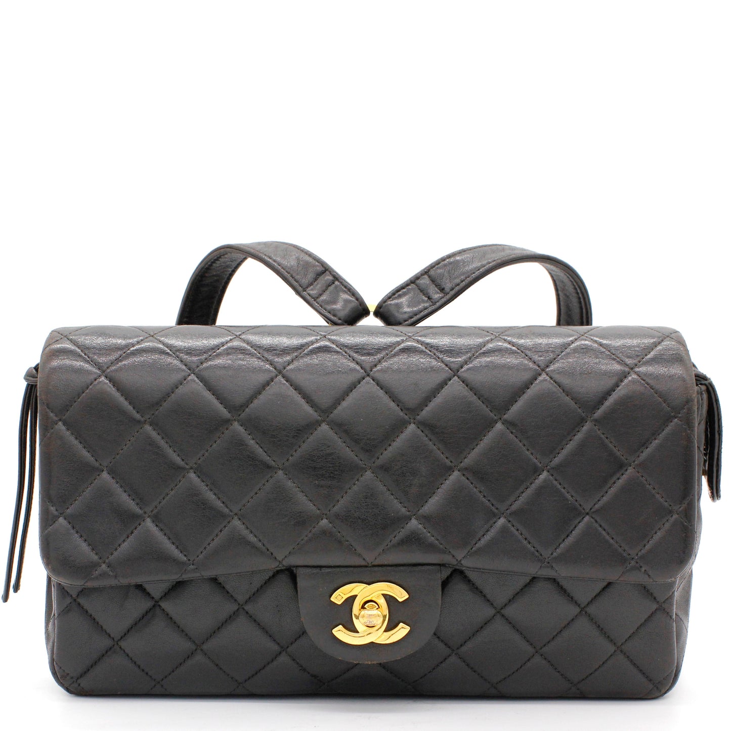 Chanel Black lambskin   Backpack