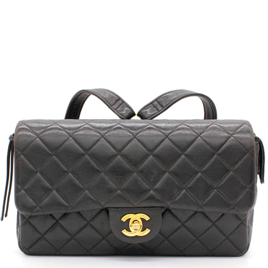 Chanel Black lambskin   Backpack