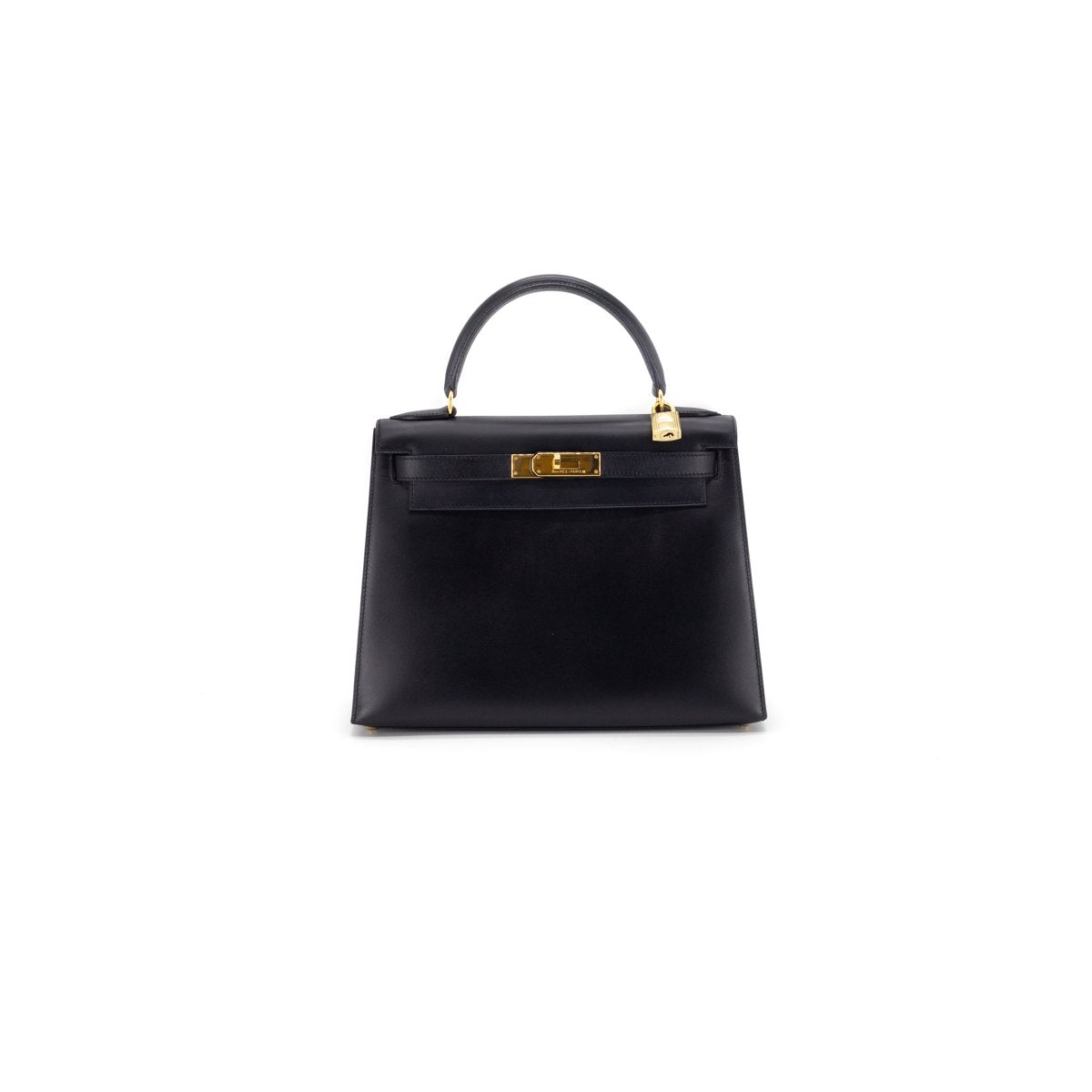 Luxury Hermes Vintage Kelly 28 Noir - [A]