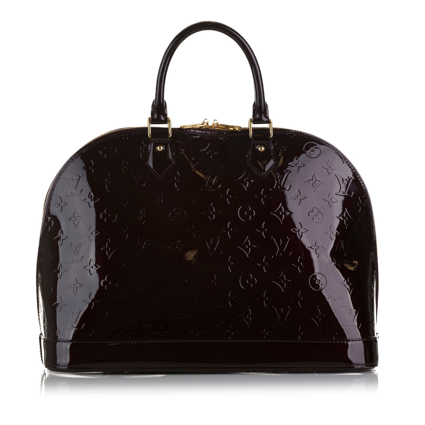 Louis Vuitton Alma GM Dark Red Monogram Vernis Handbag
