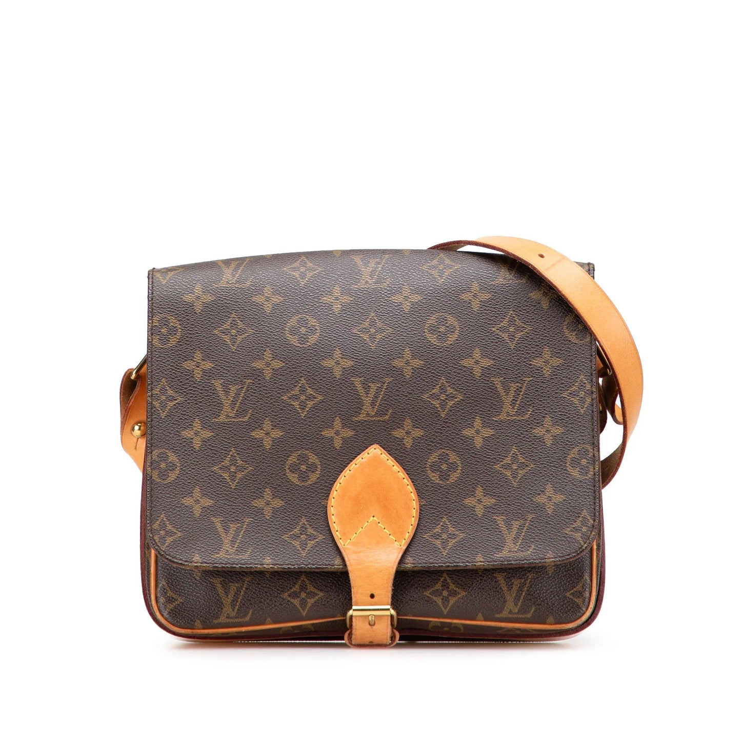 Brown Louis Vuitton Monogram Cartouchiere GM Crossbody Bag
