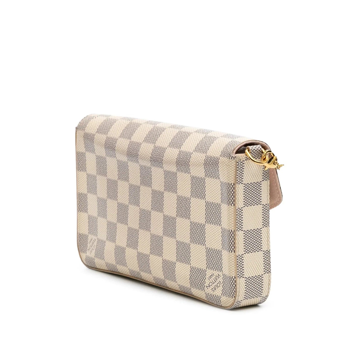 White Louis Vuitton Damier Azur Pochette Felicie Crossbody Bag