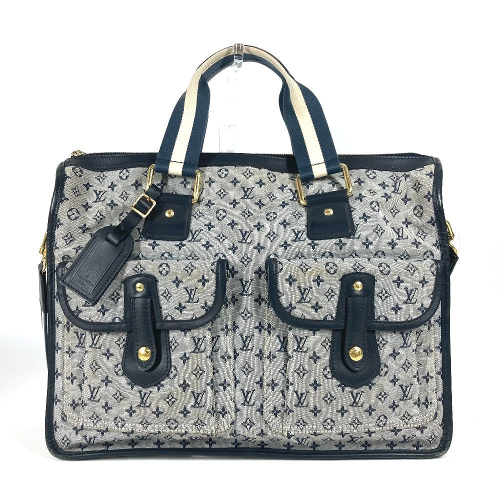 LOUIS VUITTON Tote Bag M42341 Monogram mini canvas Navy Monogram mini Sac Marie Kate unisex(Unisex)