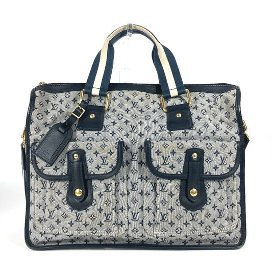 LOUIS VUITTON Tote Bag M42341 Monogram mini canvas Navy Monogram mini Sac Marie Kate unisex(Unisex)