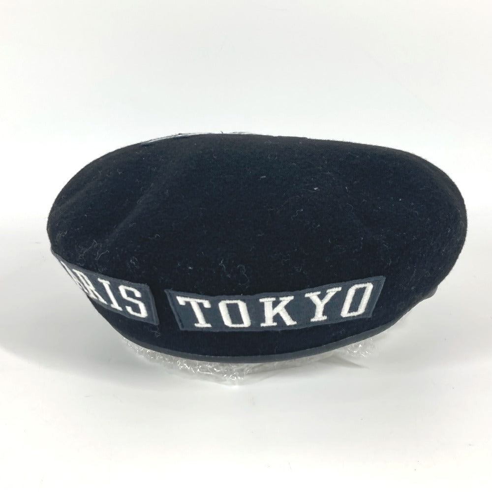 LOUIS VUITTON beret M73748 Wool, Leather black FRAGMENT Paris Tokyo patch mens