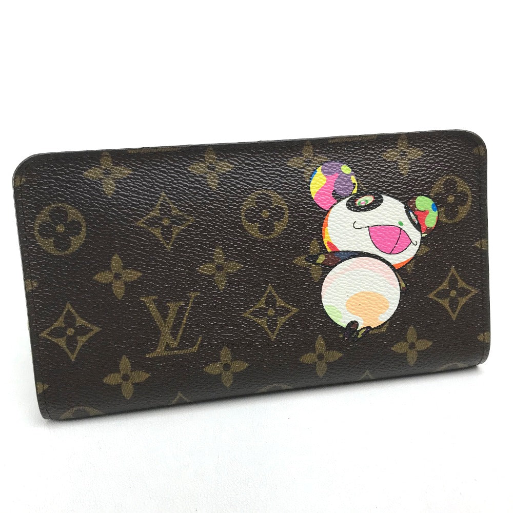 LOUIS VUITTON Long Wallet Purse M61729 Monogram canvas Brown Takashi Murakami Monogram panda Porto Monezup Women