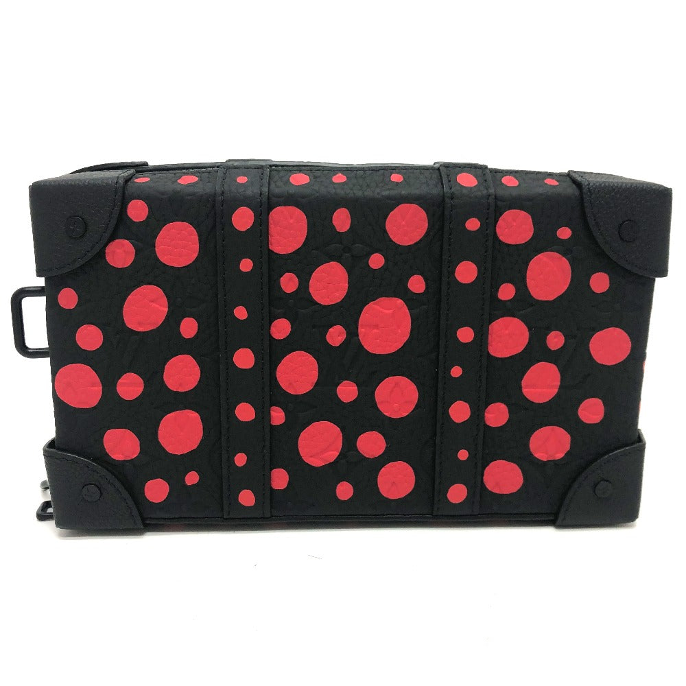 LOUIS VUITTON Shoulder Bag M81905 Taurillon Clemence Leather black monogram dots Soft trunk wallet