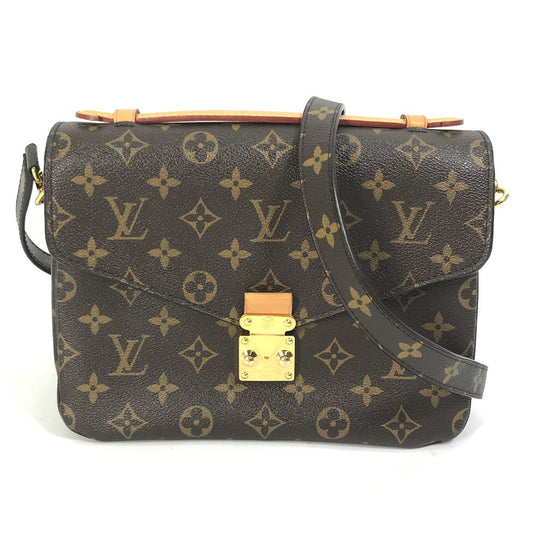 LOUIS VUITTON Handbag Monogram canvas Brown Monogram Pochette Metis MM Women