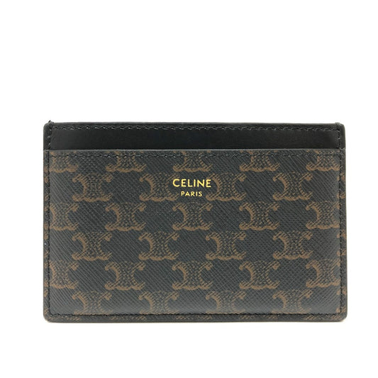 CELINE Card Case 10B702BQ4.38NO PVC / Leather black Triomphe mens