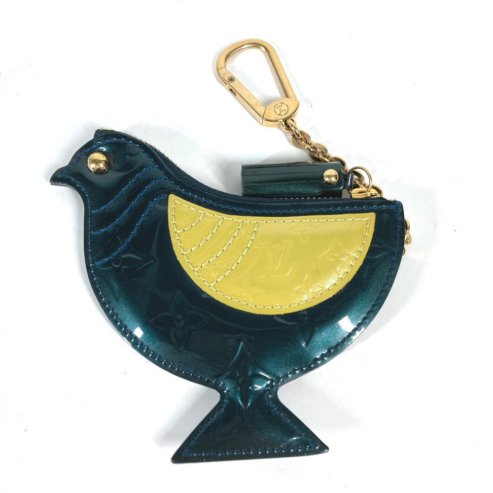LOUIS VUITTON Coin case M91405 Monogram Vernis green Monogram Vernis Pochette Oiseau Women