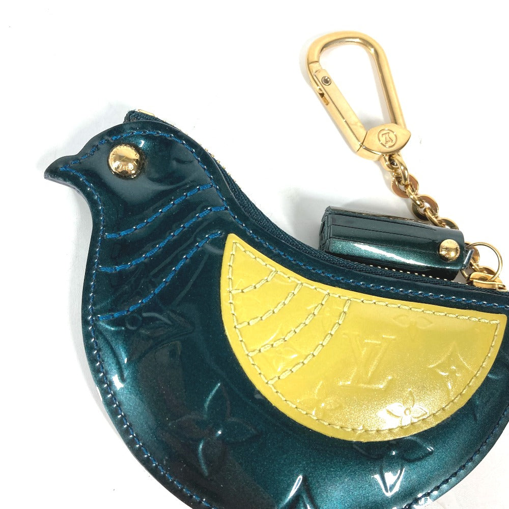 LOUIS VUITTON Coin case M91405 Monogram Vernis green Monogram Vernis Pochette Oiseau Women