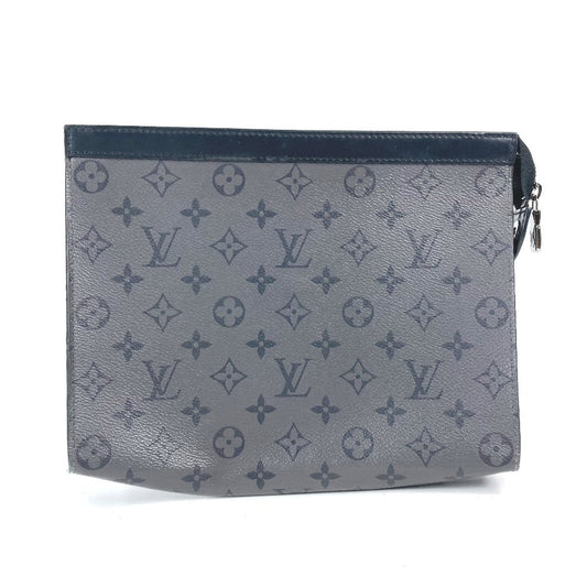 LOUIS VUITTON Clutch bag Monogram Eclipse Canvas gray Monogram Eclipse Reverse Pochette Voyage mens