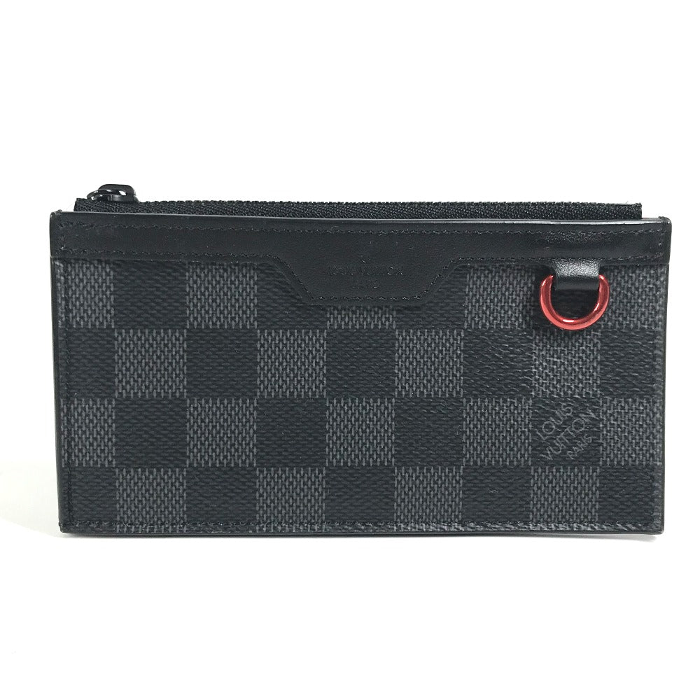 LOUIS VUITTON Coin case N60354 Damier Grafitto Canvas black Damier Grafitte Utility coin card holder mens