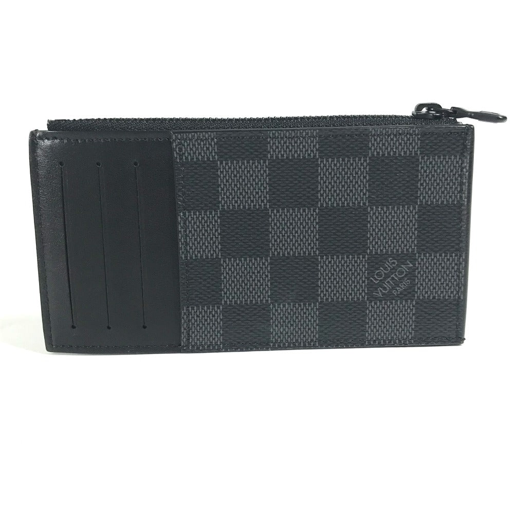 LOUIS VUITTON Coin case N60354 Damier Grafitto Canvas black Damier Grafitte Utility coin card holder mens