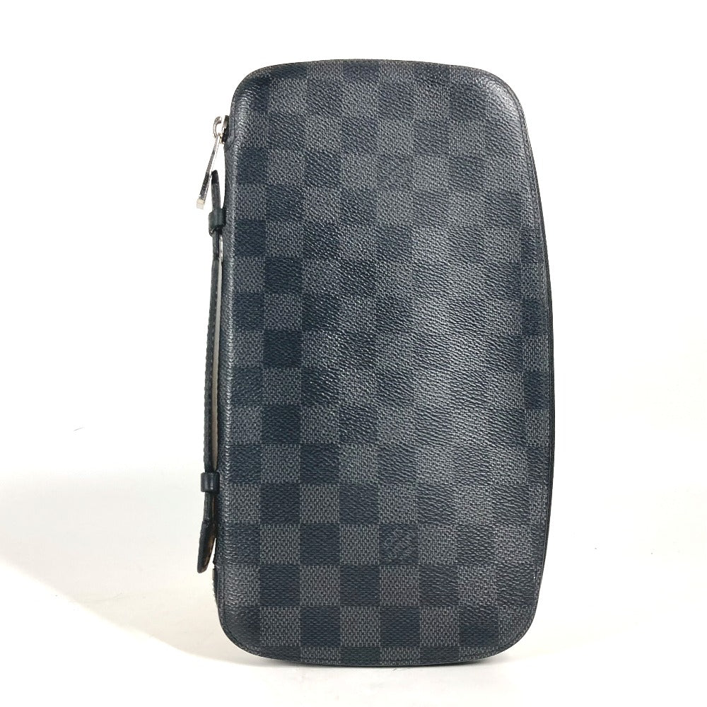 LOUIS VUITTON Long Wallet Purse N48255 Damier Grafitto Canvas black Damier Grafitte Atholl Organizer mens