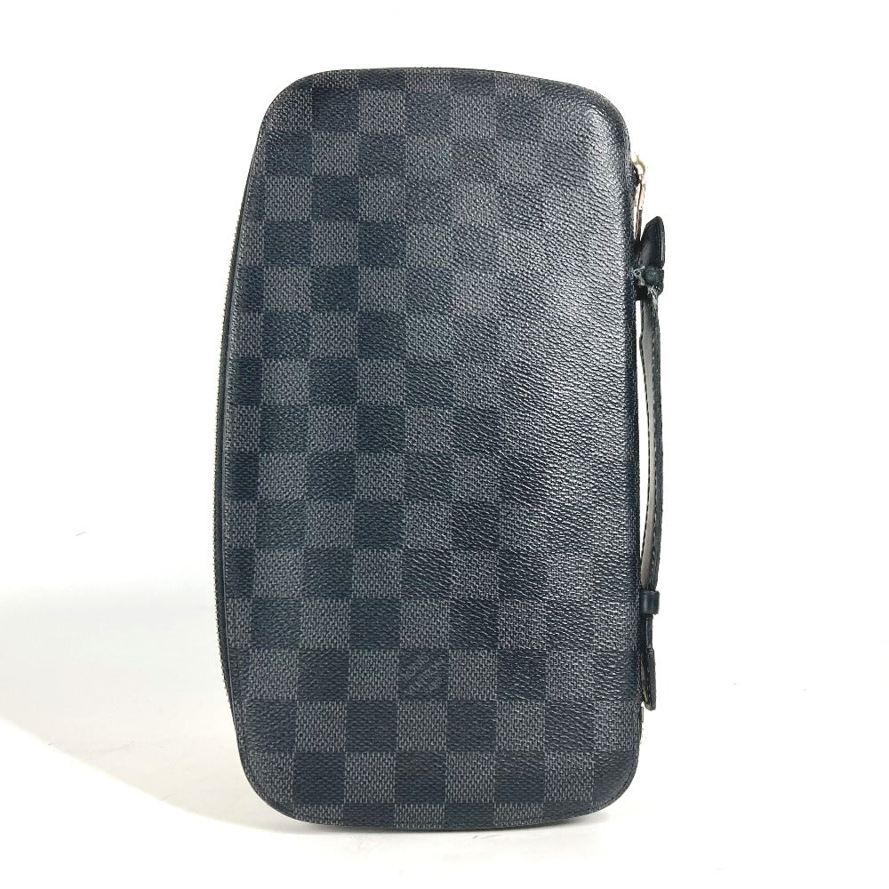 LOUIS VUITTON Long Wallet Purse N48255 Damier Grafitto Canvas black Damier Grafitte Atholl Organizer mens