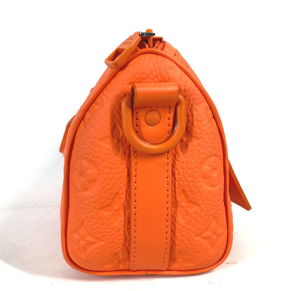 LOUIS VUITTON Handbag M20930 Taurillon Clemence Leather Orange Monogram Keepall  bandouliere25 mens