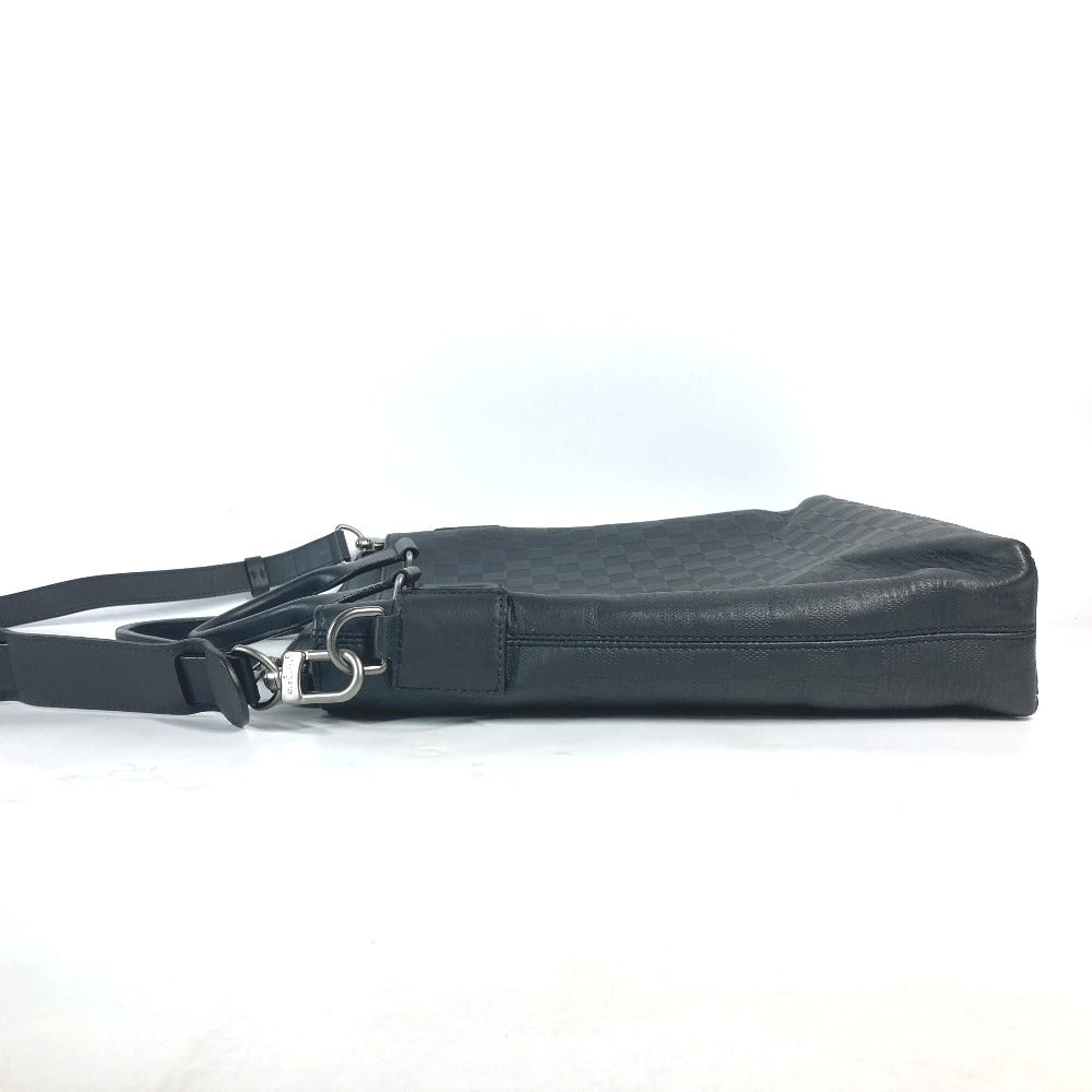 LOUIS VUITTON Business bag Damier Anfini Leather black Damier Anfini Daily Tote mens