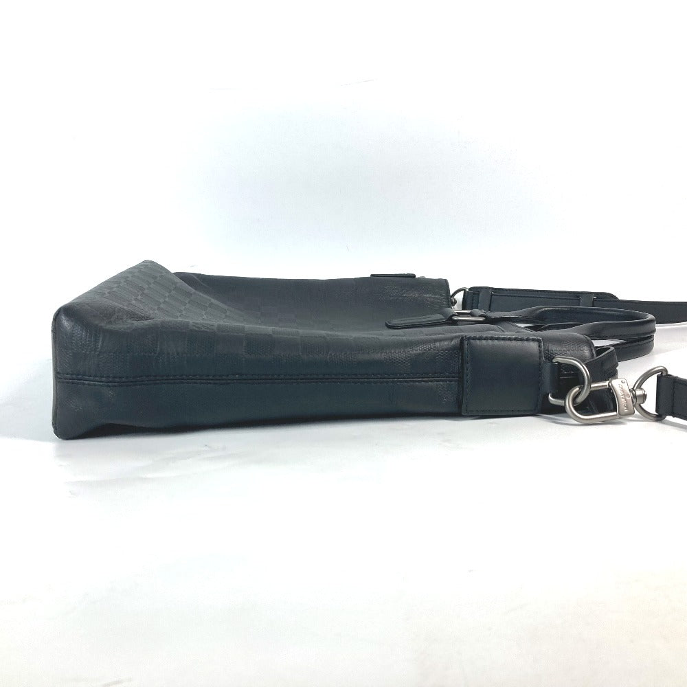 LOUIS VUITTON Business bag Damier Anfini Leather black Damier Anfini Daily Tote mens