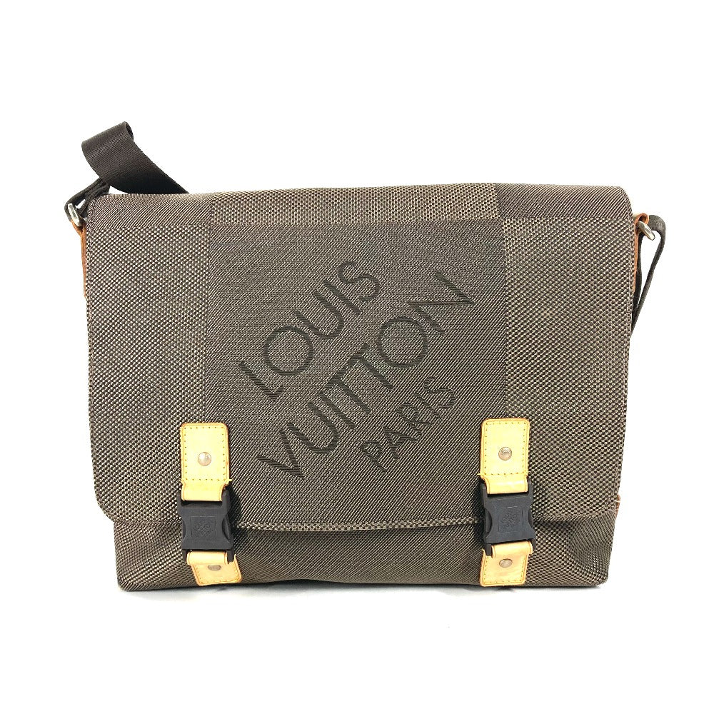 LOUIS VUITTON Shoulder Bag M93077 Damier Jean Canvas khaki Damier Jean Roux mens