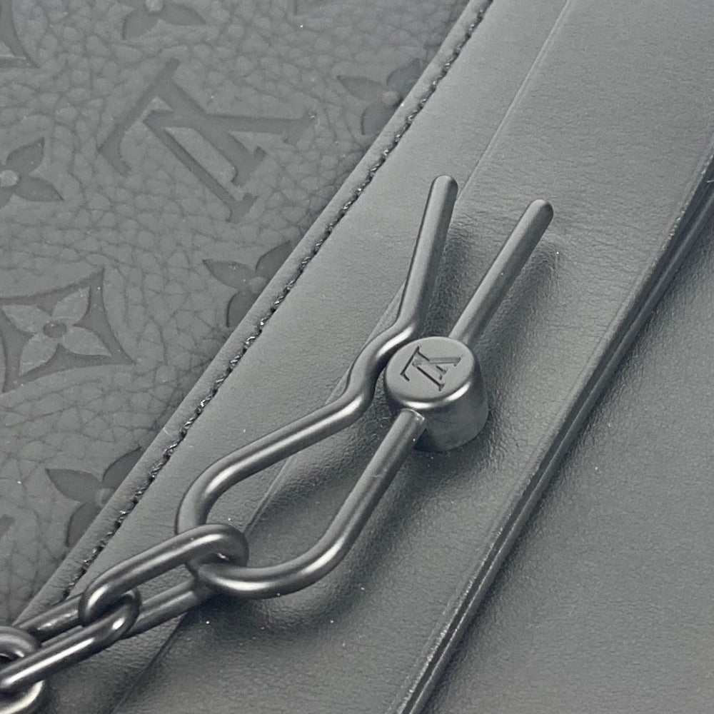 LOUIS VUITTON Clutch bag M80140 Taurillon Clemence Leather black Taurillon Clemence Monogram pochette steamer unisex(Unisex)