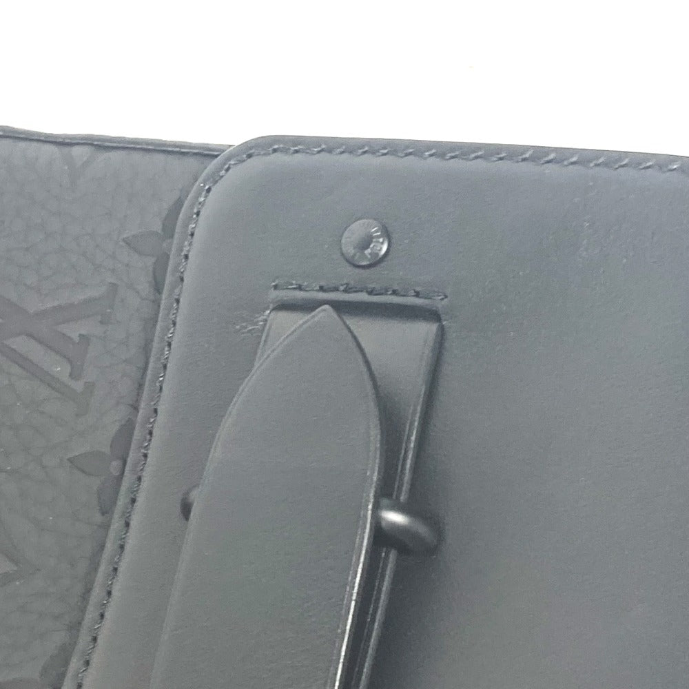 LOUIS VUITTON Clutch bag M80140 Taurillon Clemence Leather black Taurillon Clemence Monogram pochette steamer unisex(Unisex)