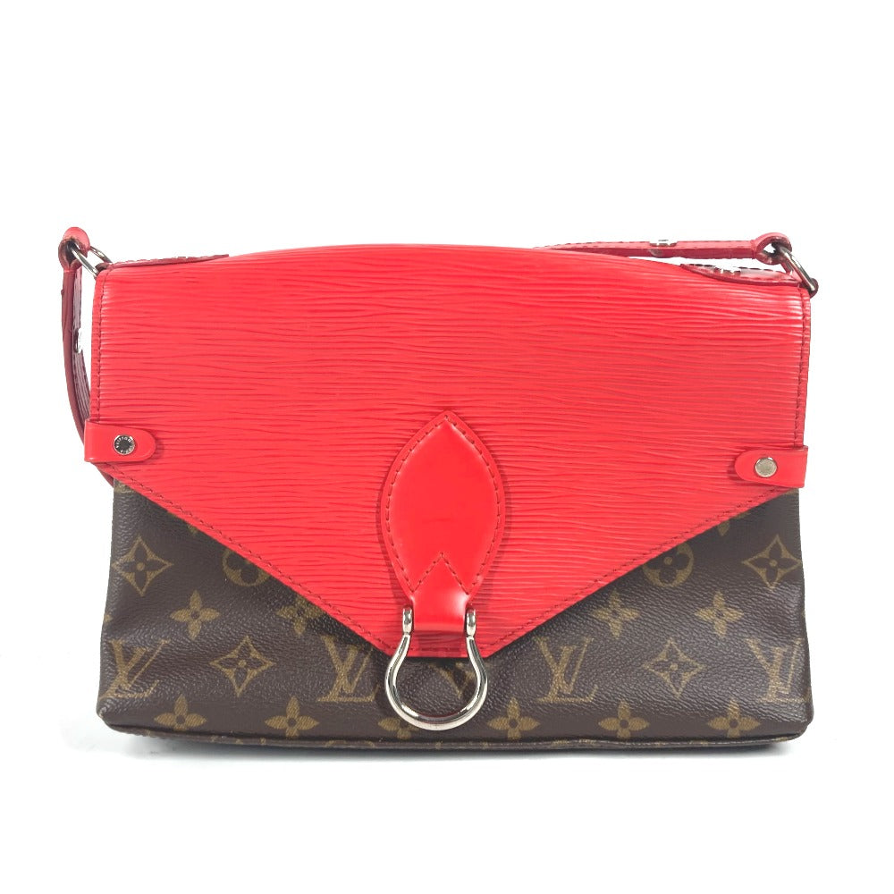 LOUIS VUITTON Shoulder Bag M44031 Epi Leather, Monogram Canvas Red epi monogram Saint-Michel Women