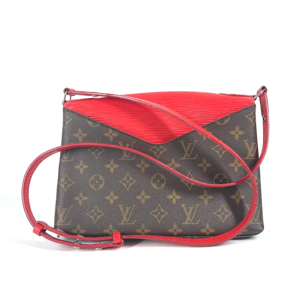 LOUIS VUITTON Shoulder Bag M44031 Epi Leather, Monogram Canvas Red epi monogram Saint-Michel Women