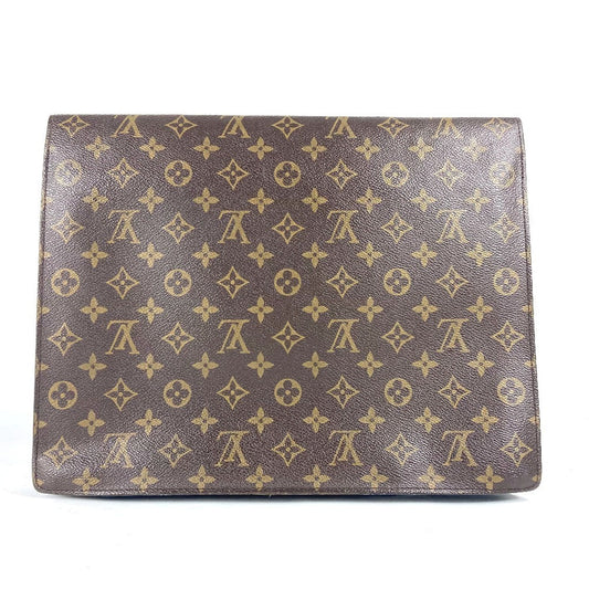 LOUIS VUITTON Clutch bag M53335 Monogram canvas Brown Monogram Porte Document Senator unisex(Unisex) Used