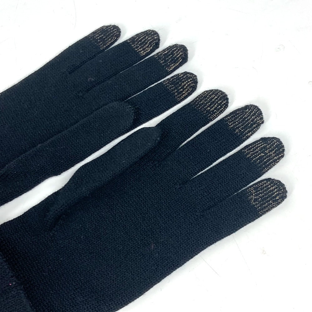 LOUIS VUITTON gloves M76451 wool black logo Gon 3D Monogram Gloves