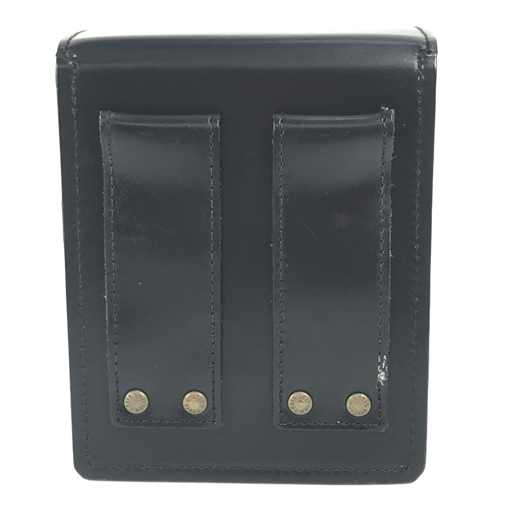 LOUIS VUITTON Pouch M92222 leather black Liege line Pister