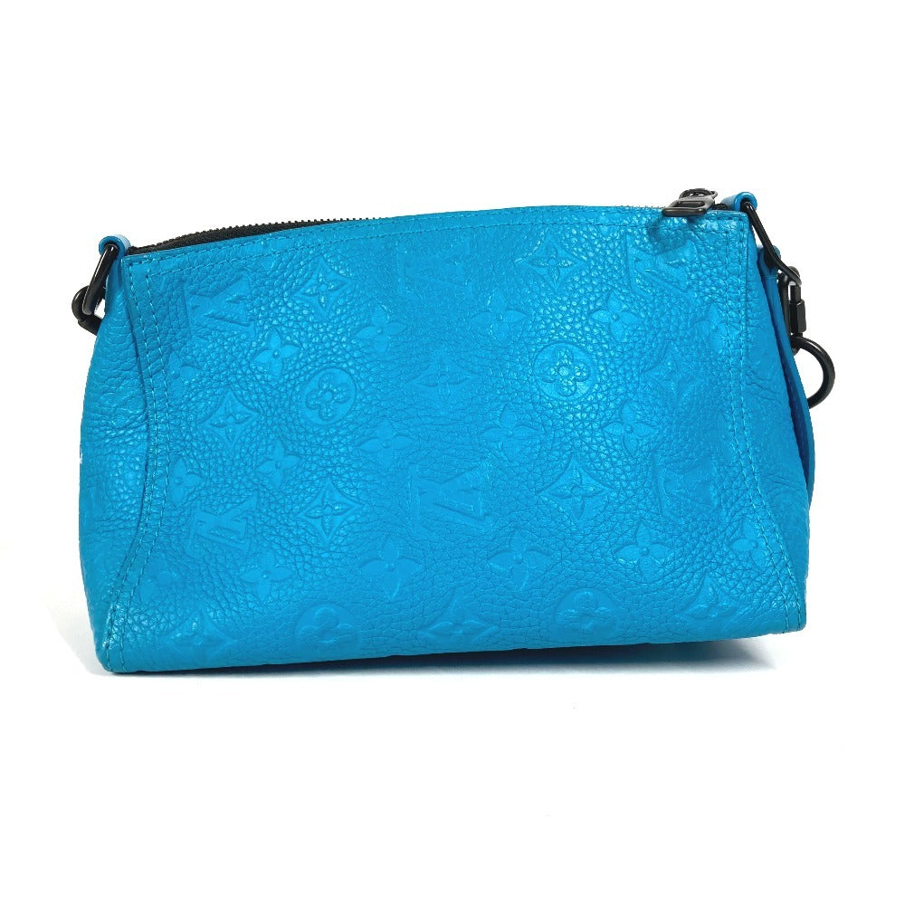 LOUIS VUITTON Shoulder Bag M55925 Monogram Ann Platt Leather blue Monogram Ann Platt Triangle Messenger