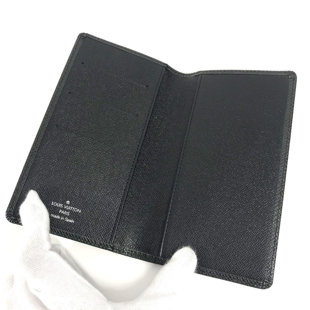 LOUIS VUITTON Notebook cover R20425 Taiga Leather black Taiga Agenda posh mens