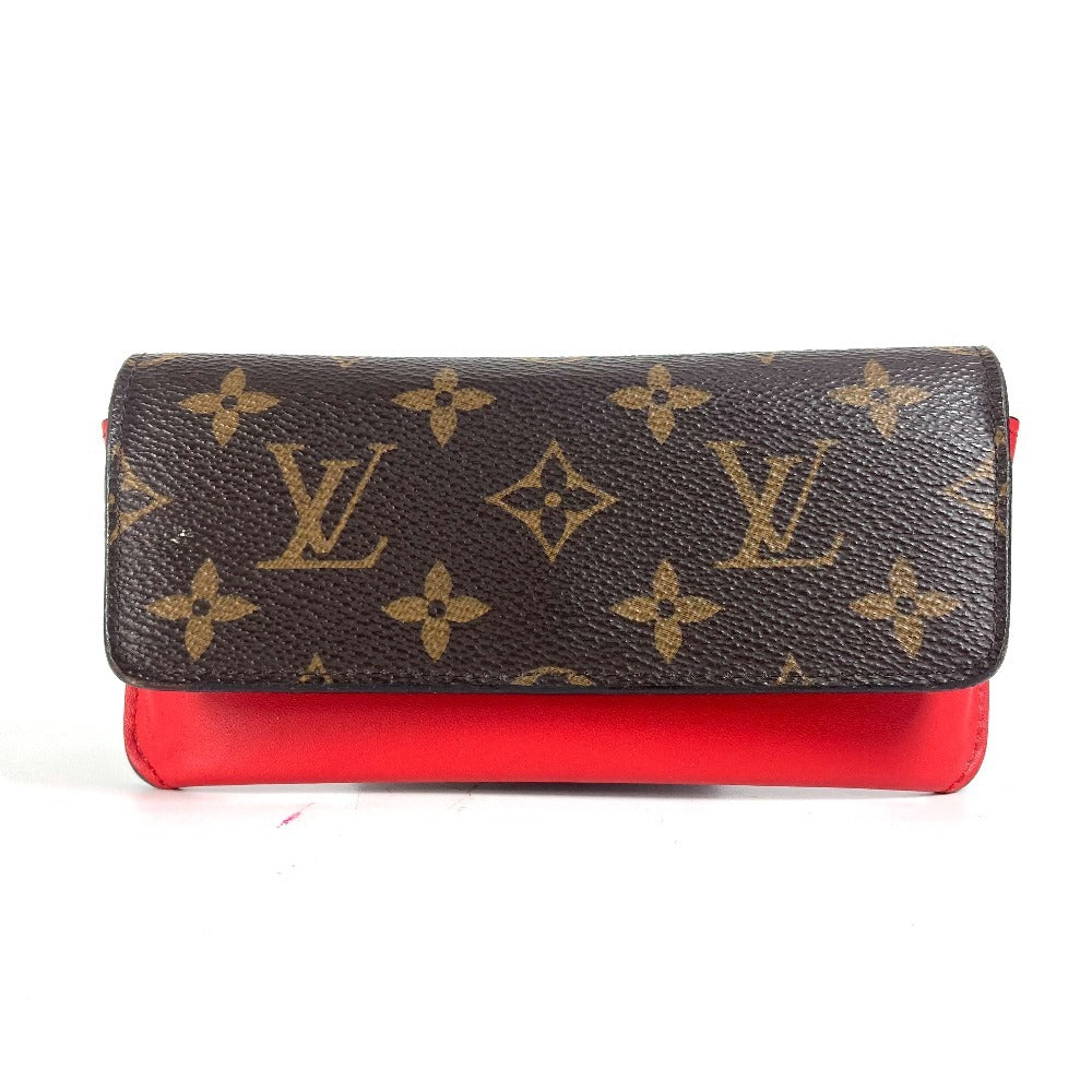 LOUIS VUITTON glasses case GI0372 Monogram canvas Red Monogram Etui Lunette Woody