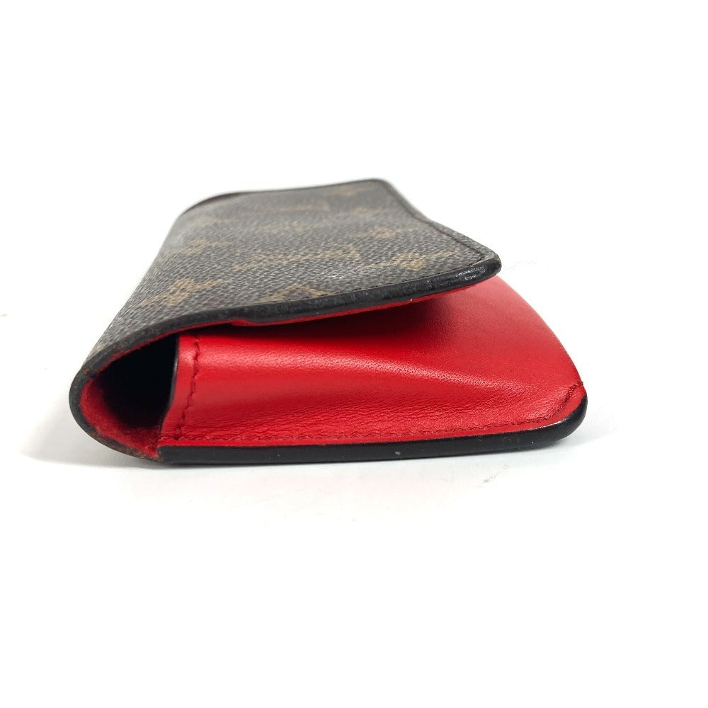 LOUIS VUITTON glasses case GI0372 Monogram canvas Red Monogram Etui Lunette Woody