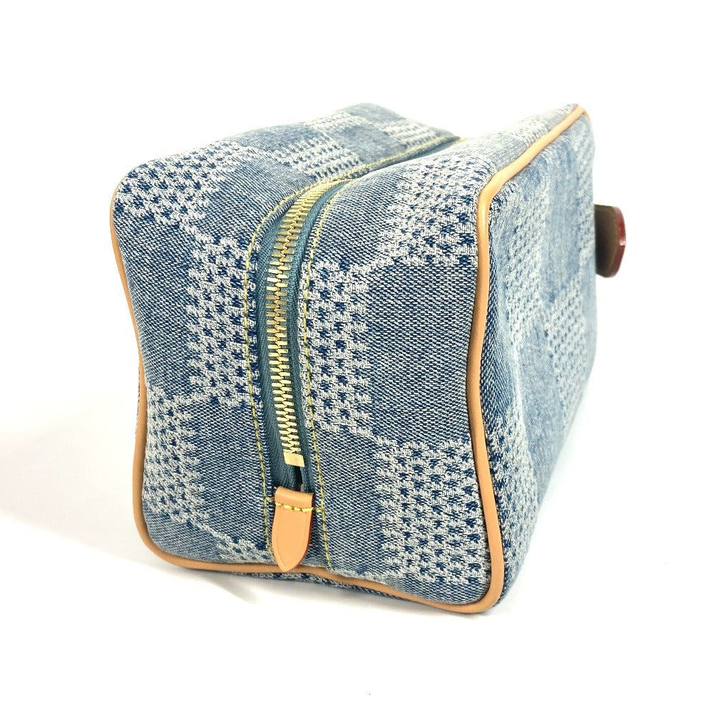 LOUIS VUITTON business bag N40753 denim blue Damier Denim 3D Rocker Dopp Kit