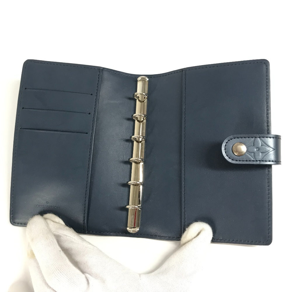 LOUIS VUITTON Notebook cover R20935 Monogram mat leather Navy Monogram mat Agenda PM with refill