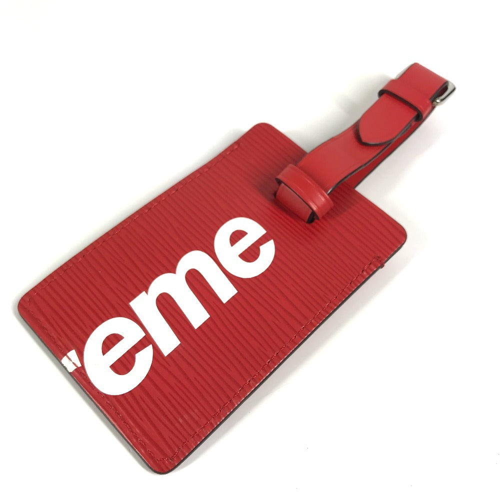 LOUIS VUITTON Name tag M67726 Epi Leather Red Epi Supreme Supreme collaboration