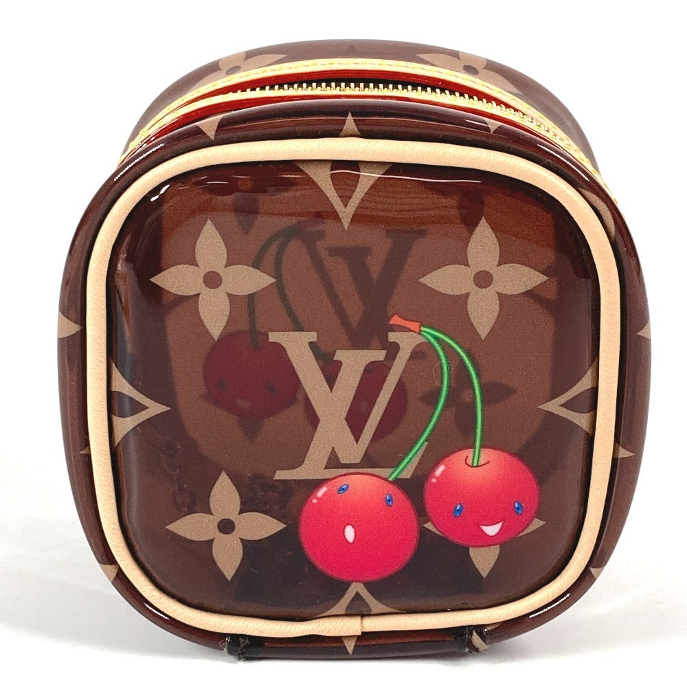 LOUIS VUITTON Pouch M14943 PVC Brown Monogram Takashi Murakami Cherry LV × TM Porto Monnaie Cube